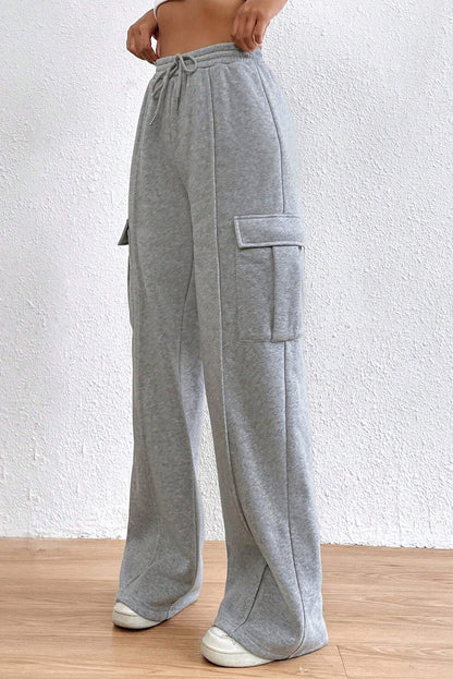 Drawstring High Waist Pants