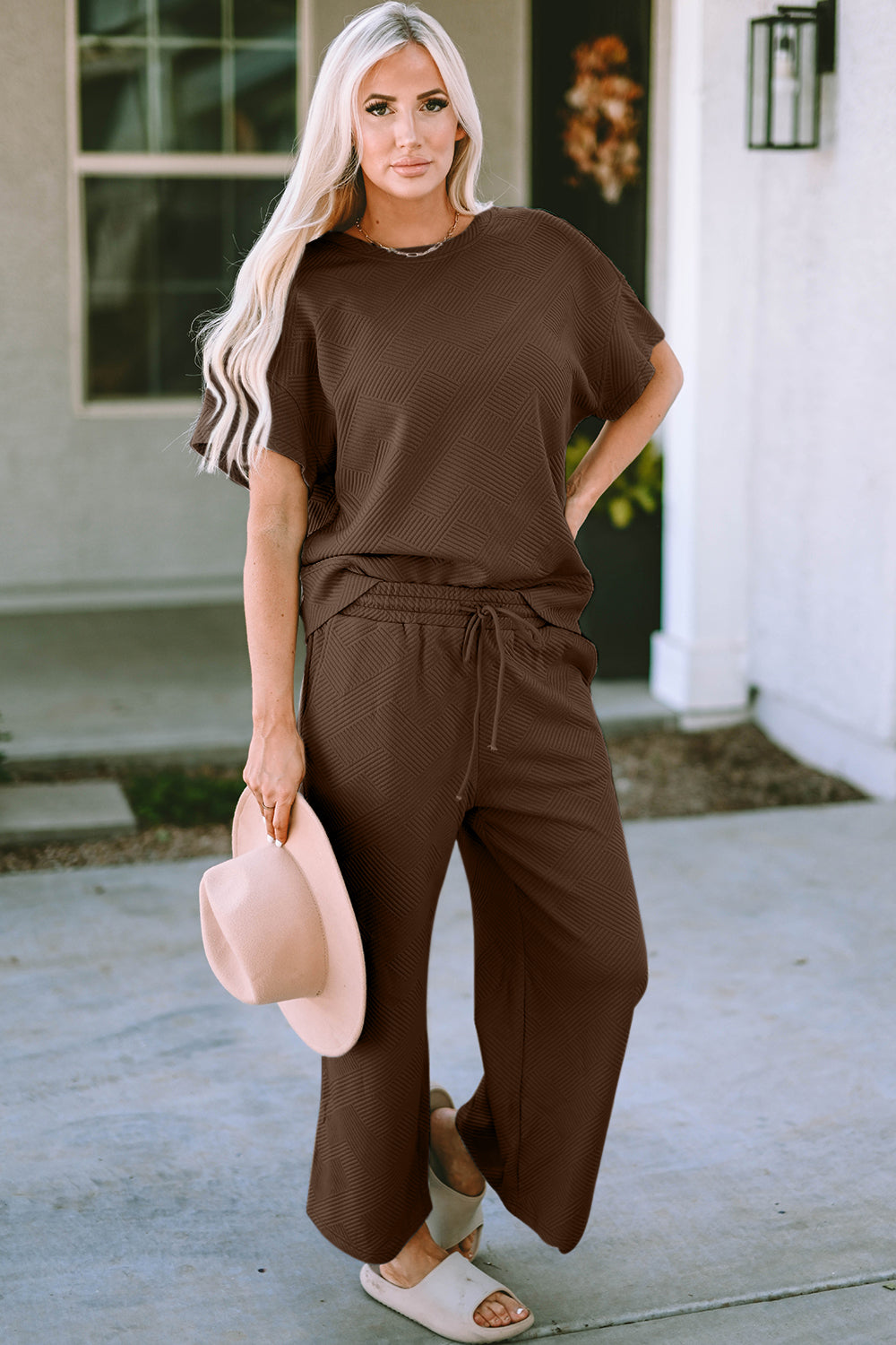 Short Sleeve Top and Pants Set