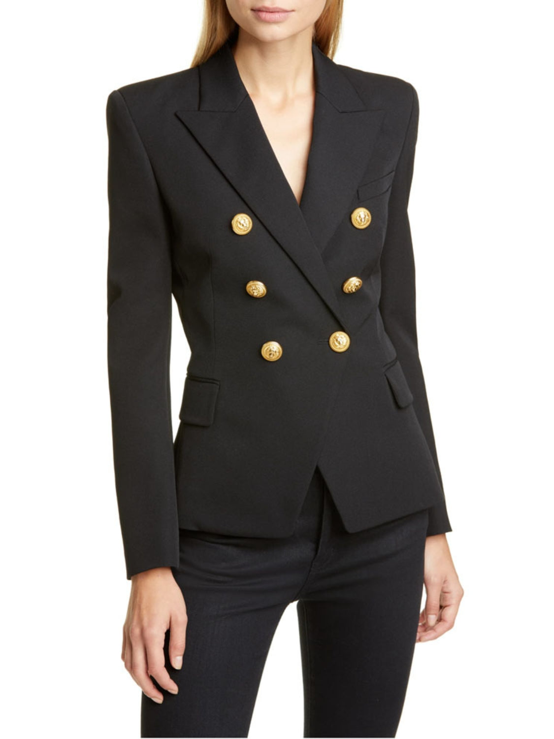 Lapel Collar Long Sleeve Blazer