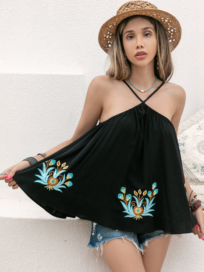 Printed Grecian Neck Cami