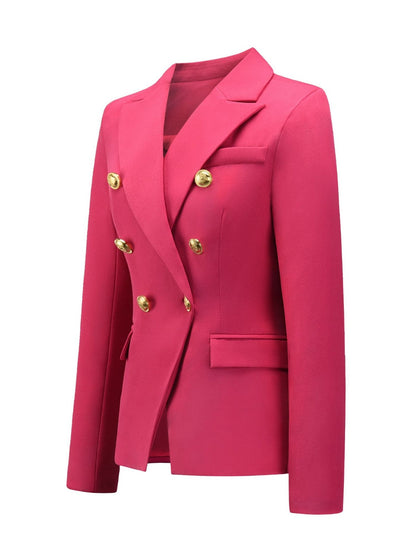 Lapel Collar Long Sleeve Blazer