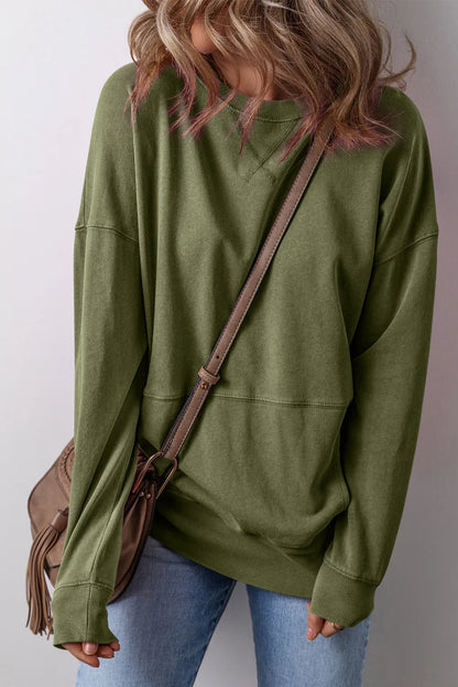 Round Neck Long Sleeve Sweatshirt