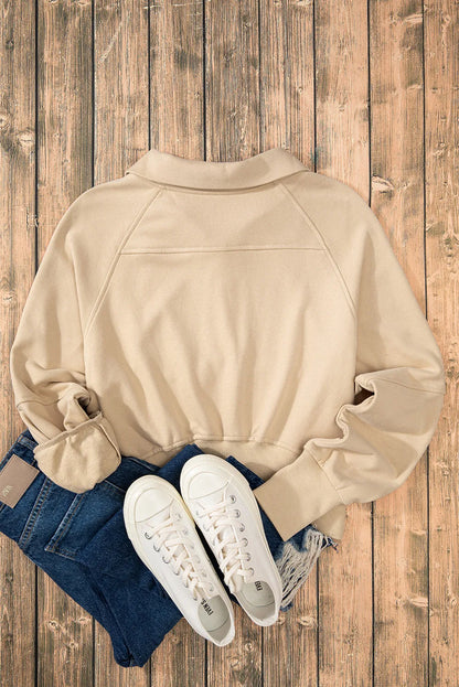 Half Zip Long Sleeve Sweatshirt