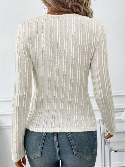 Round Neck Long Sleeve Top