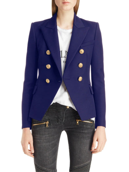 Lapel Collar Long Sleeve Blazer