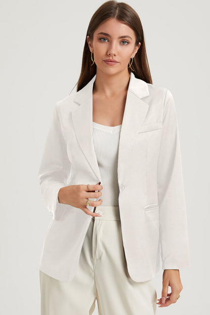 Long Sleeve Lapel Collar Blazer