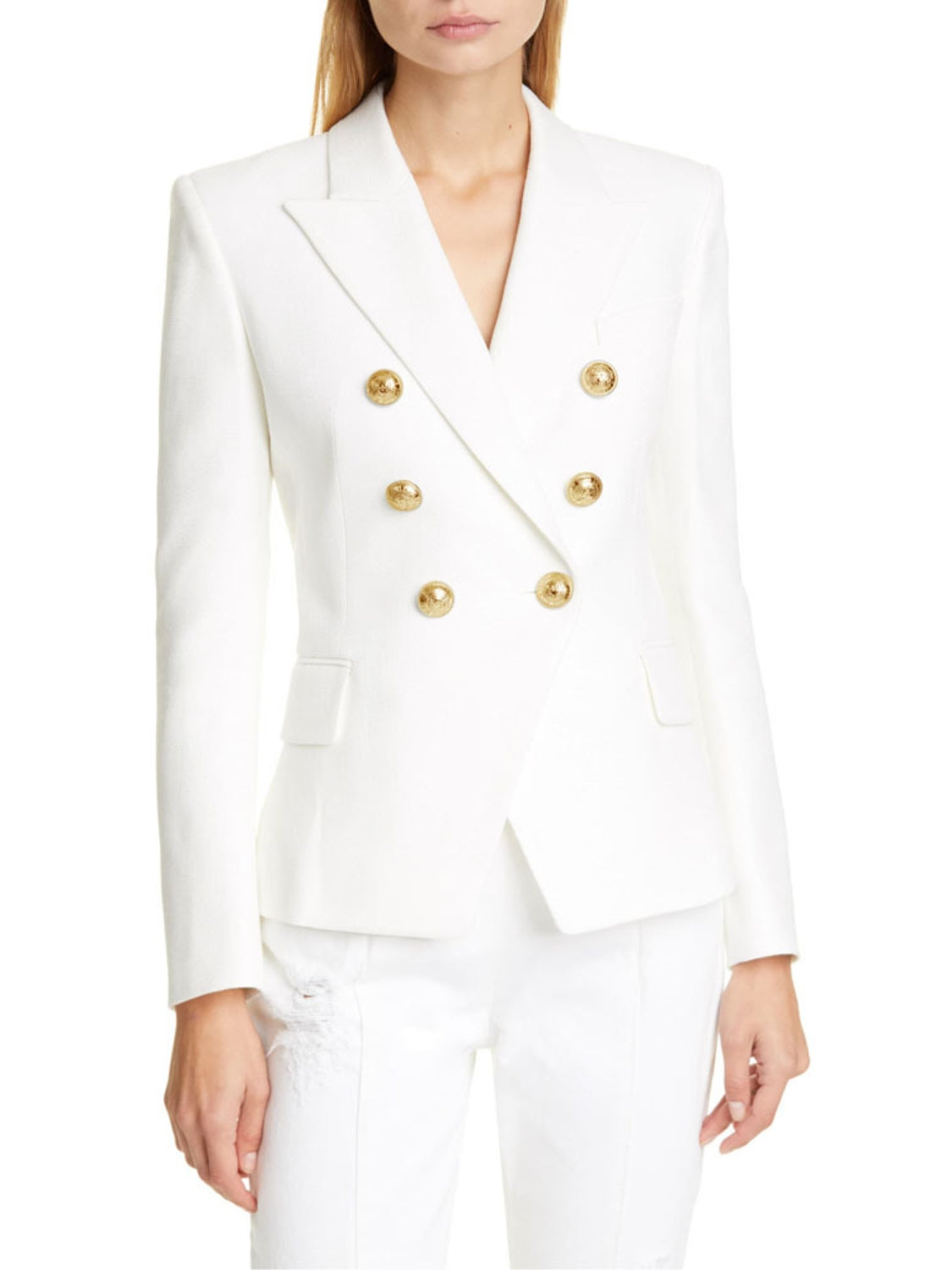 Lapel Collar Long Sleeve Blazer