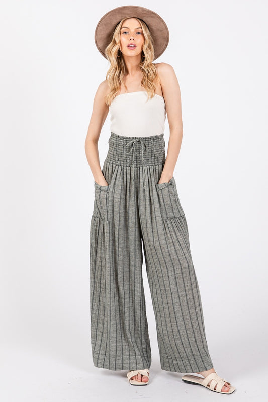 SAGE + FIG Cotton Gauze Wash Stripe Pants