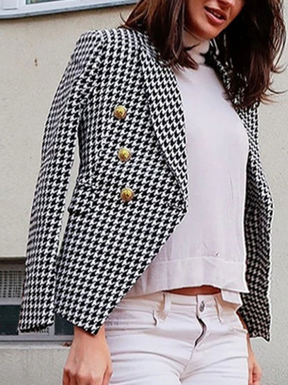 Lapel Collar Long Sleeve Blazer