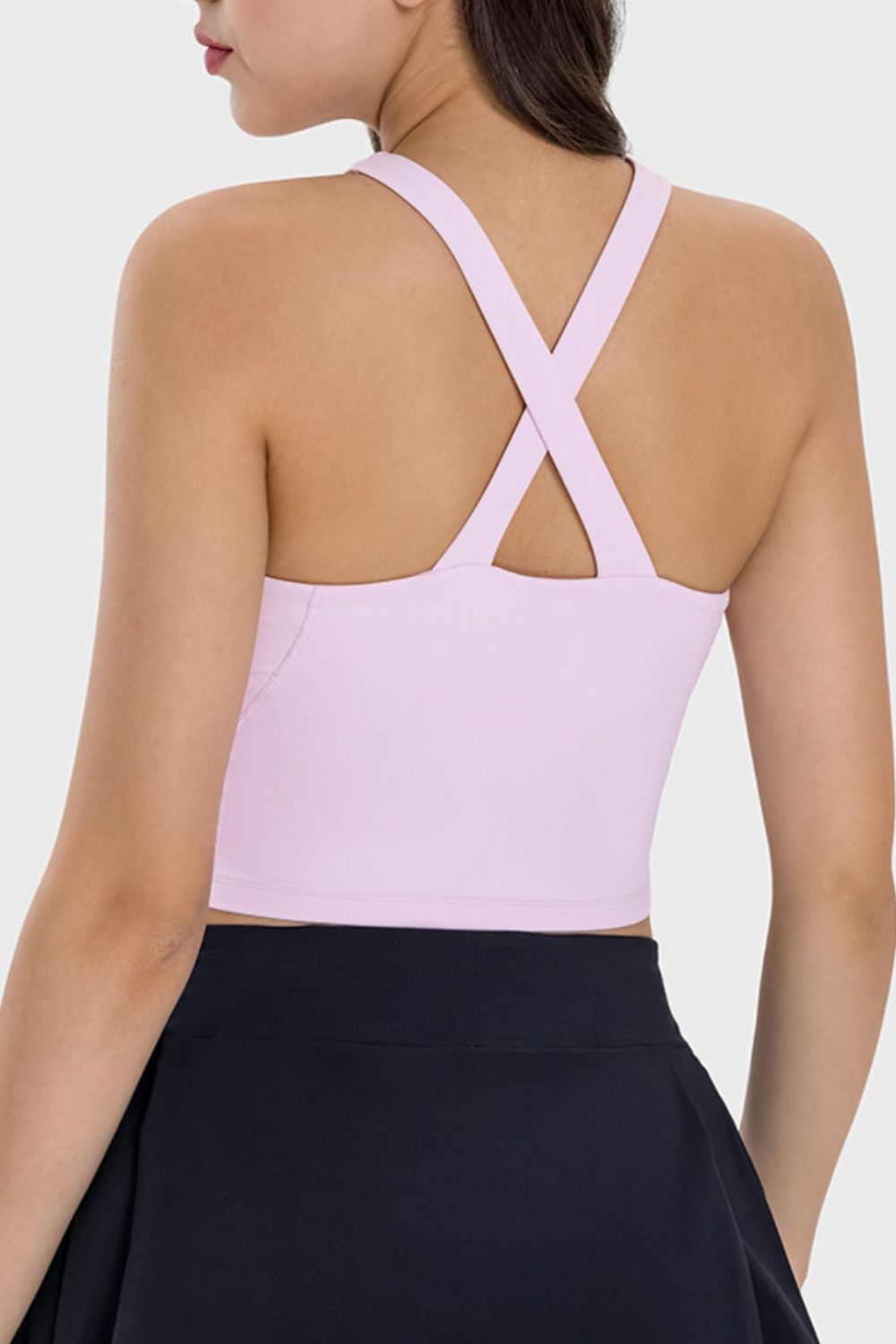 Millennia Crisscross Grecian Neck Active Cami